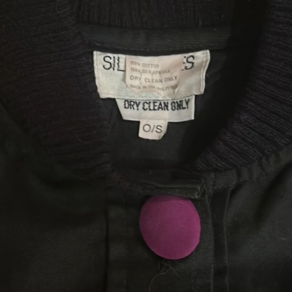 Vintage 80s Silkscapes Oversized Jacket Casino Royale Wearable Art One Size - Picture 8 of 11